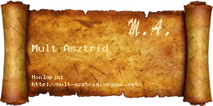 Mult Asztrid névjegykártya